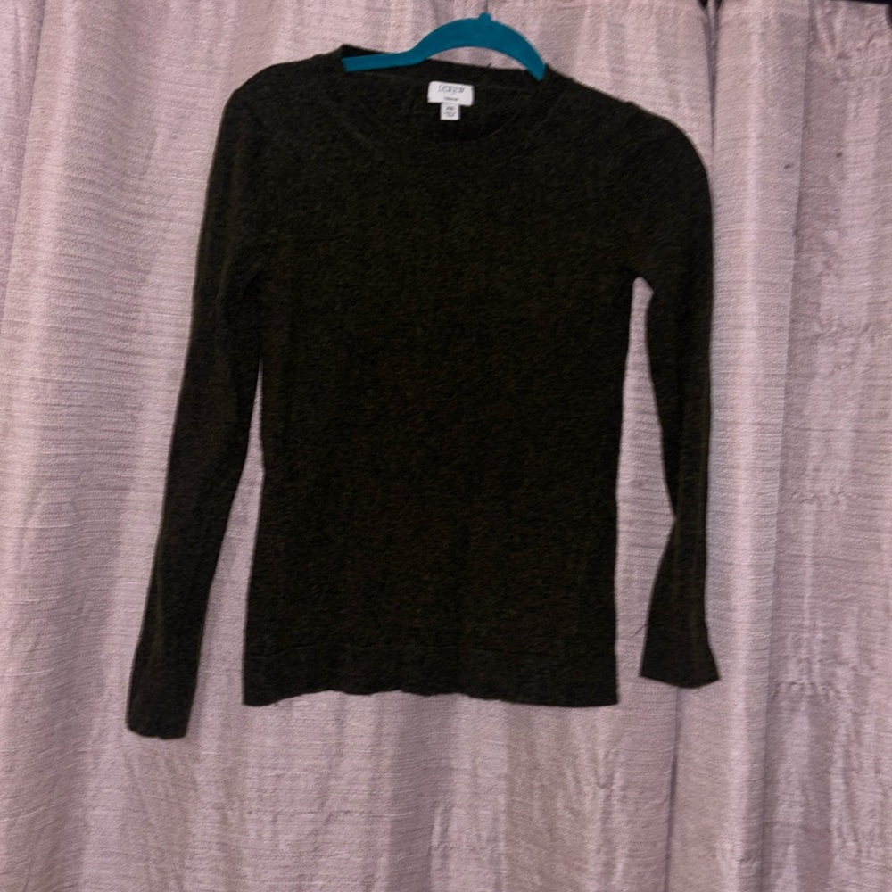 J.Crew green long sleeve sweater extra small